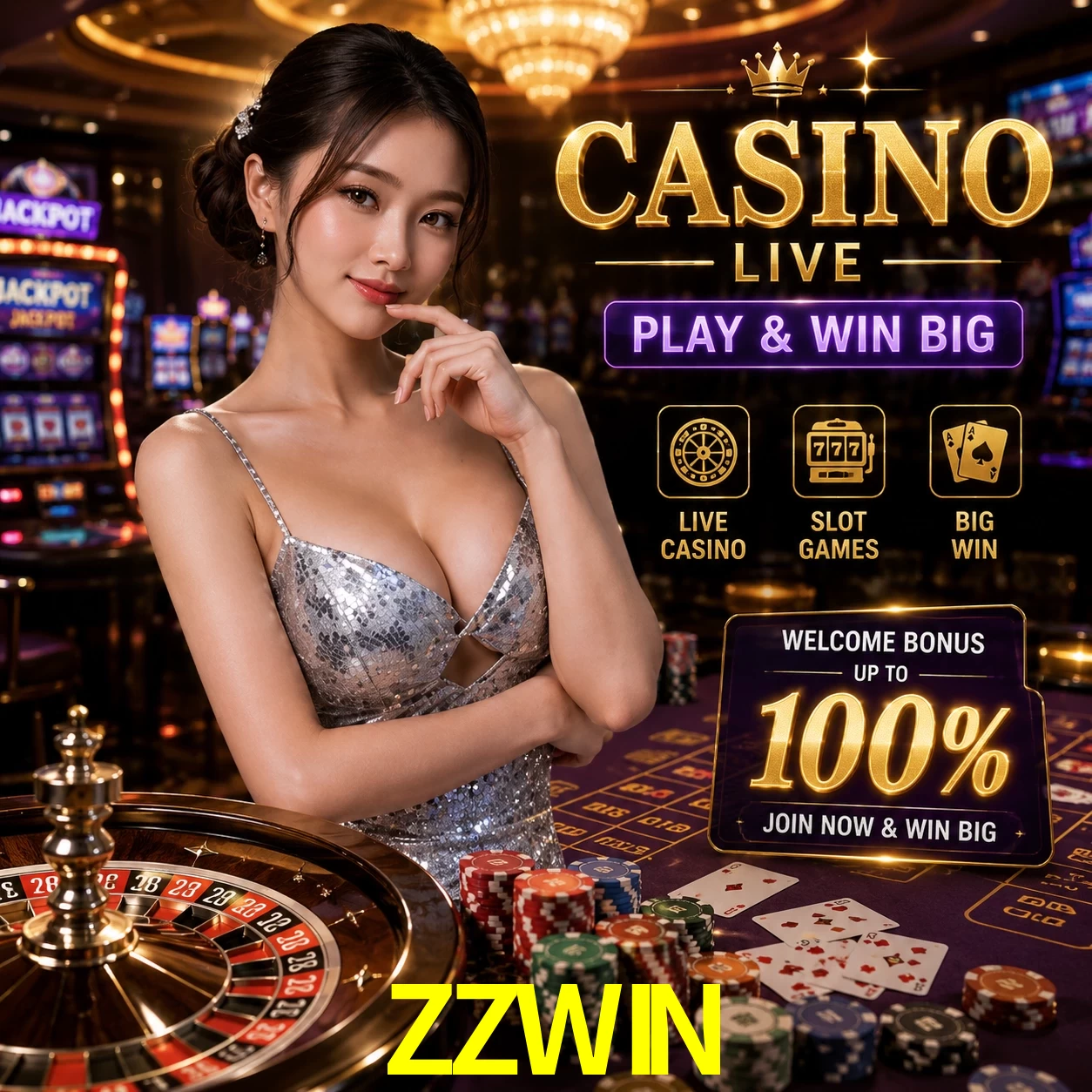 Aplicativo móvel ZZWIN para iOS e Android