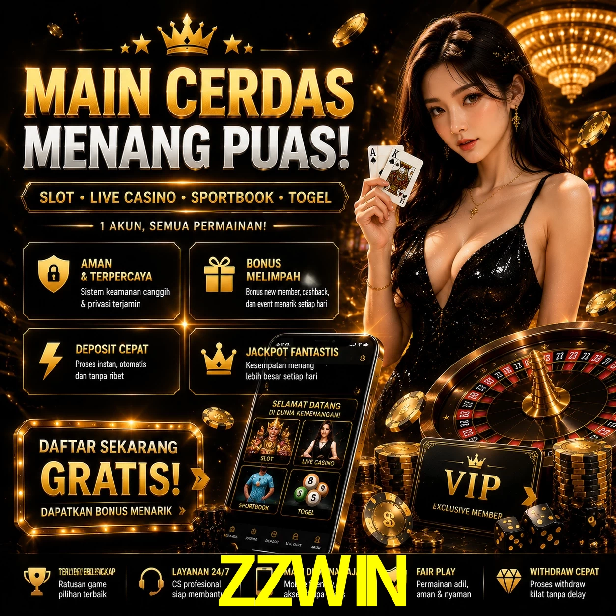 Slots no app ZZWIN mobile